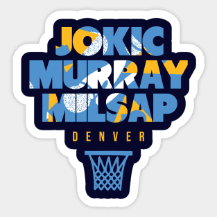 Denver Basketball Trio Sticker